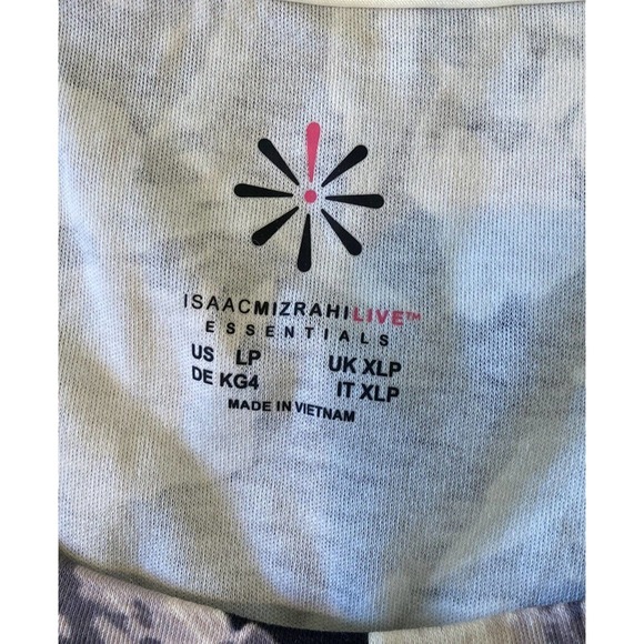 NEW Isaac Mizrahi Live Floral Pima Cotton Tank Top Petite Large PL Women’s Black - Picture 3 of 8